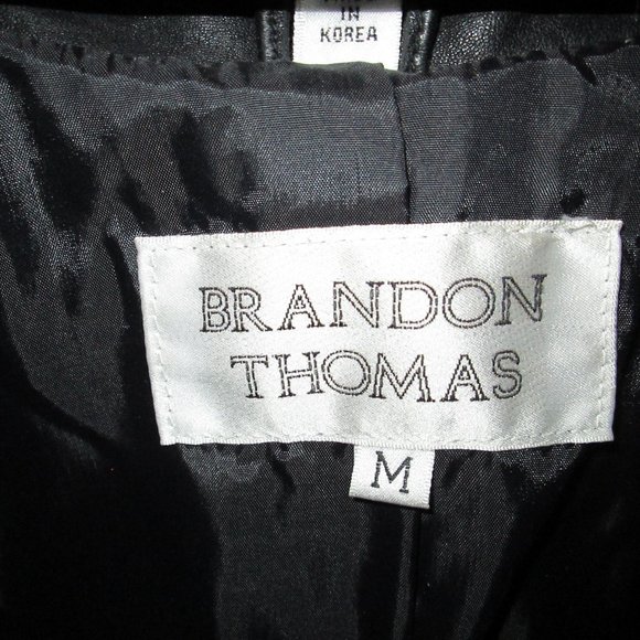 Black Leather A-Line Jacket/Coat Unstructured Shoulders Size 14 Short - Picture 8 of 9